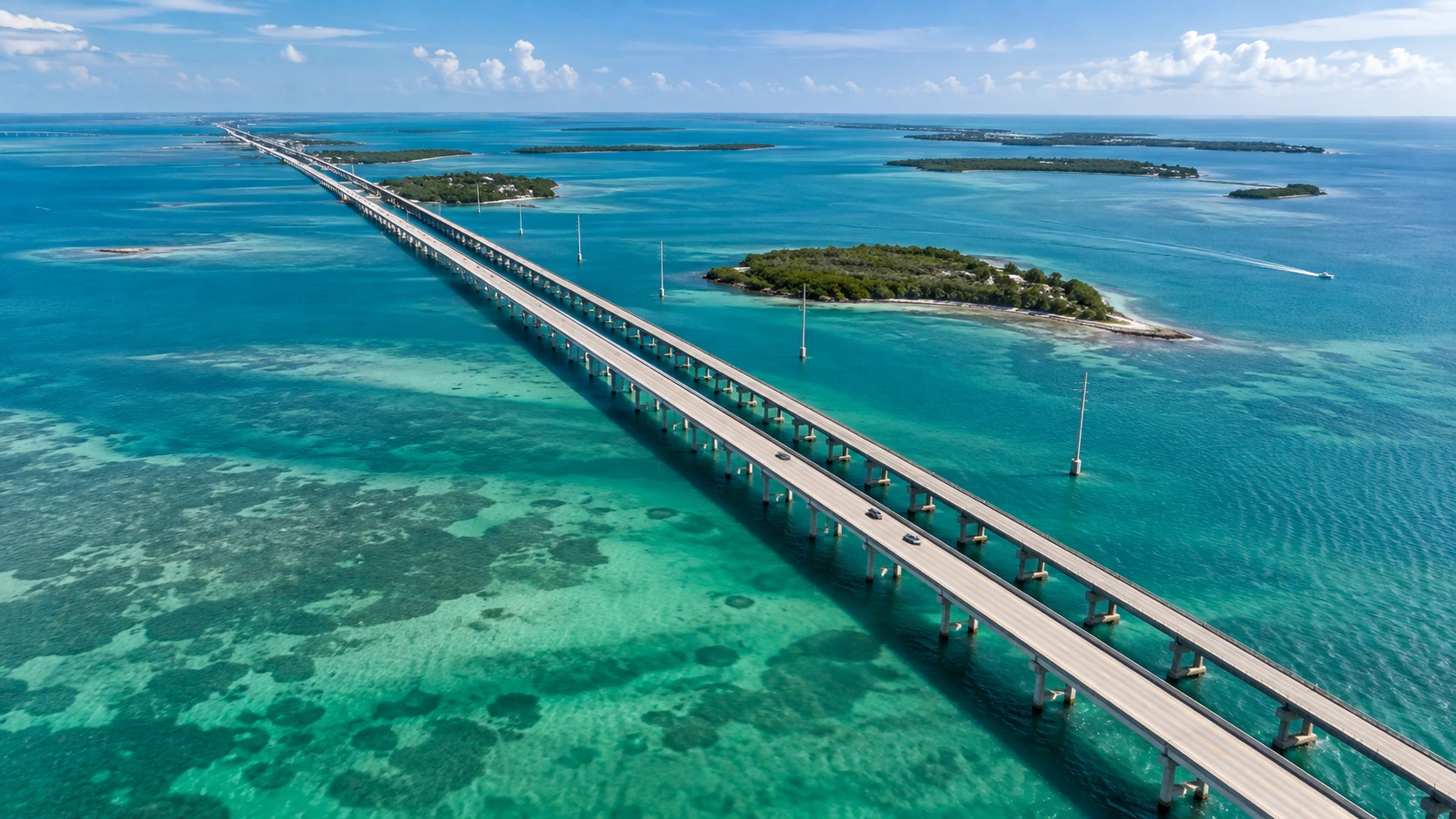 Illustrative aerial view of the Florida Keys